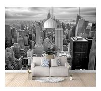 SPECUFX 3D Mural Photo Self-adhesive Wallpaper Modern cityscape black and white 100x70cm Wall Classic Interior Decor Panel Bathroom Restaurant Hall Living Room Hallway Art