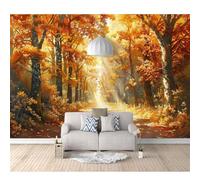 SPECUFX 3D Mural Photo Self-adhesive Wallpaper Oil painting forest deciduous landscape 100x70cm Wall Classic Interior Decor Panel Bathroom Restaurant Hall Living Room Hallway Art