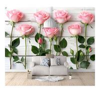 SPECUFX 3D Mural Self-adhesive Wallpaper floral rosewood plank 100x70cm Hotel Wall Photo Art Poster Picture Tv Background Boys And Girls Room Decor