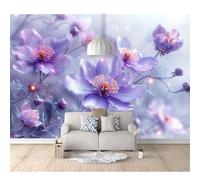 SPECUFX 3D Mural Self-adhesive Wallpaper flower orchid firefly 100x70cm Hotel Wall Photo Art Poster Picture Tv Background Boys And Girls Room Decor