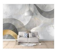 SPECUFX 3D Mural Self-adhesive Wallpaper Simple abstract curves gray gold 100x70cm Hotel Wall Photo Art Poster Picture Tv Background Boys And Girls Room Decor