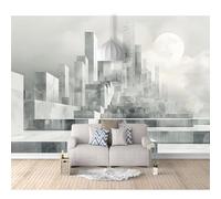 SPECUFX 3D Mural Self-adhesive Wallpaper Sketch modern city architecture landscape gray 100x70cm Wall Poster Murals Modern Living Room Bedroom Background Painting Art Posters