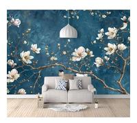 SPECUFX 3D Photo Self-adhesive Wallpaper Ethnic style flowers and birds, orchids 100x70cm Wall Art Posters Stickers for Living Room Tv Sofa Theme Hotel Corridor Background Painting