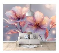 SPECUFX 3D Photo Self-adhesive Wallpaper floral pink-purple 100x70cm Boy and Girl Mural Waterproof Custom Art Poster Kindergarten Childre