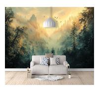 SPECUFX 3D Photo Self-adhesive Wallpaper Forest fog landscape 100x70cm Bedroom Living Room Theme Stereoscopic Mural Wall Posters Art