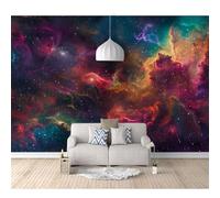 SPECUFX 3D Photo Self-adhesive Wallpaper Mural Colorful nebula, fantasy universe, starry sky 100x70cm Effect Living Room Office Bedroom Dining Corridor Wall Posters