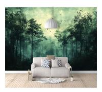 SPECUFX 3D Photo Self-adhesive Wallpaper Mural Forest fog landscape 100x70cm Living Room The Wall for Bedroom border