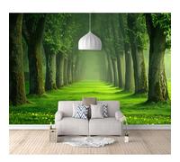 SPECUFX 3D Photo Self-adhesive Wallpaper Mural Forest roads, trees, green landscape 100x70cm Living Room The Wall for Bedroom border