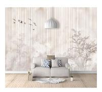 SPECUFX 3D Photo Self-adhesive Wallpaper Mural Gray striped twig bird 100x70cm Living Room The Wall for Bedroom border