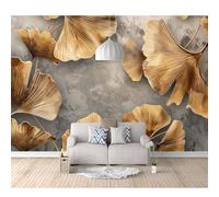 SPECUFX 3D Photo Self-adhesive Wallpaper Mural Huge golden ginkgo biloba 100x70cm Living Room The Wall for Bedroom border