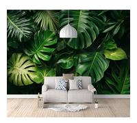 SPECUFX 3D Photo Self-adhesive Wallpaper Mural Poster Wall Art Sticker Decoration Tropical plant leaves 100x70cm Pictures for Living Room Bedroom Office Corridor Dining Children