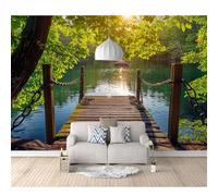 SPECUFX 3D Photo Self-adhesive Wallpaper Mural Scenic bridges, forests, nature 100x70cm Living Room The Wall for Bedroom border