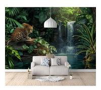 SPECUFX 3D Photo Self-adhesive Wallpaper Mural Wildlife panther forest 100x70cm Living Room The Wall for Bedroom border