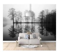 SPECUFX 3D Photo Self-adhesive Wallpaper Reflection of forest plants at night 100x70cm Boy and Girl Mural Waterproof Custom Art Poster Kindergarten Childre