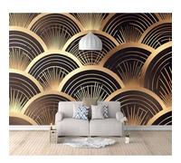 SPECUFX 3D Self-adhesive Wallpaper Abstract stripes golden brown 100x70cm Living Room TV Wall Bedroom Large murals Custom 3d Self-adhesive Wallpaper living room the wall for bedroom Mural