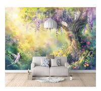 SPECUFX 3D Self-adhesive Wallpaper Flowers, trees, sunny landscape 100x70cm Wall Painting Bedroom Living Room Home Decoration Mural Photo Posters Art
