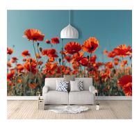 SPECUFX 3D Self-adhesive Wallpaper Garden Flower Landscape Sky 100x70cm Living Room TV Wall Bedroom Large murals Custom 3d Self-adhesive Wallpaper living room the wall for bedroom Mural