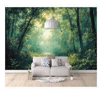 SPECUFX 3D Self-adhesive Wallpaper Large Mural Photo Green forest paths 100x70cm Poster Decorative Home Decoration for Teen Dorm Boy Girl Room Living
