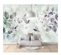 SPECUFX 3D Self-adhesive Wallpaper Large Mural Photo Painted foliage simple gray birds 100x70cm Poster Decorative Home Decoration for Teen Dorm Boy Girl Room Living