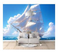 SPECUFX 3D Self-adhesive Wallpaper Large Mural Photo Sailing ships at sea 100x70cm Poster Decorative Home Decoration for Teen Dorm Boy Girl Room Living