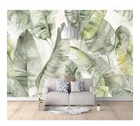 SPECUFX 3D Self-adhesive Wallpaper Large Mural Photo Vintage plantain leaf green 100x70cm Poster Decorative Home Decoration for Teen Dorm Boy Girl Room Living