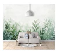 SPECUFX 3D Self-adhesive Wallpaper Large Mural Photo Watercolor leaves green simple 100x70cm Poster Decorative Home Decoration for Teen Dorm Boy Girl Room Living