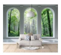 SPECUFX 3D Self-adhesive Wallpaper Murals Arches forest natural landscape 100x70cm Photo Wall Mural Effect Decoration Self-adhesive Wallpaper Living Room for Bedroom Posters Art