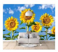 SPECUFX 3D Self-adhesive Wallpaper sunflower flowers 100x70cm Wall Painting Bedroom Living Room Home Decoration Mural Photo Posters Art