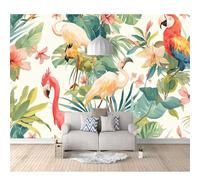 SPECUFX 3D Self-adhesive Wallpaper Wall Mural XXL Watercolor flowers, birds, animals 100x70cm Photo Feature Wall-Art murals Bedroom Living Room