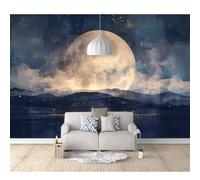 SPECUFX 3D Self-adhesive Wallpaper Wall Mural XXL Watercolor sky, stars, night view, moon 100x70cm Photo Feature Wall-Art murals Bedroom Living Room
