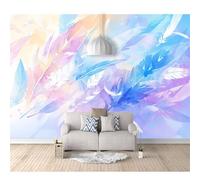 SPECUFX 3D Wall Murals for Bedrooms Fantastic watercolor colored feathers 100x70cm Mural Art Decals Home DIY Decor Office Decorations