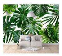 SPECUFX 3D Wall Murals for Bedrooms Monstera leaves tropical plant green 100x70cm Mural Art Decals Home DIY Decor Office Decorations