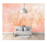 SPECUFX 3D Wall Murals for Bedrooms Simple reed hay pink 100x70cm Mural Art Decals Home DIY Decor Office Decorations