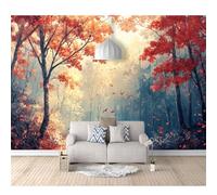 SPECUFX Art Photo Self-adhesive Wallpaper 3D Mural Autumn forest landscape 100x70cm Wall Photoposter Decor Living Room Bedroom Murals Decoration