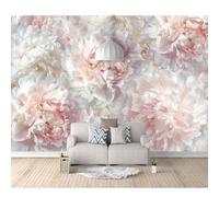 SPECUFX Art Photo Self-adhesive Wallpaper 3D Mural floral white pink 100x70cm Wall Photoposter Decor Living Room Bedroom Murals Decoration