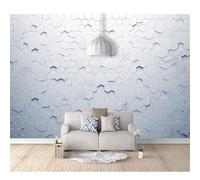 SPECUFX Bedroom Mural Self-adhesive Wallpaper 3D The white geometric space is futuristic 100x70cm Photo Modern Living Room Wall Background Tv Sofa Study Home Decoration Art