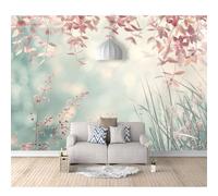 SPECUFX Bedroom Mural Self-adhesive Wallpaper 3D Vine man, leaf flower pink 100x70cm Photo Modern Living Room Wall Background Tv Sofa Study Home Decoration