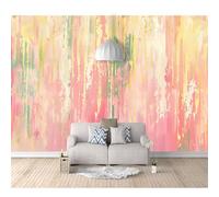 SPECUFX Custom 3D Photo Self-adhesive Wallpaper Abstract oil painting in multicolored pink 100x70cm Mural Large Poster Living Bedroom Tv Background Wall Home Decoration