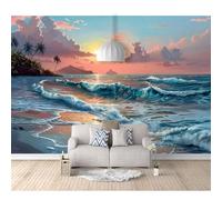 SPECUFX Custom 3D Photo Self-adhesive Wallpaper Landscape, beach, sunset, nature 100x70cm Living Room Sofa Tv Background Wallpapers Home Decor Wall - Interior Decorative Stickers Mural
