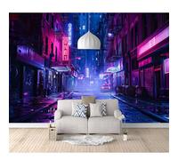 SPECUFX Custom 3D Photo Self-adhesive Wallpaper Night view of city streets 100x70cm Mural Large Poster Living Bedroom Tv Background Wall Home Decoration