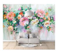 SPECUFX Custom 3D Photo Self-adhesive Wallpaper Oil painting of colorful flowers and plants 100x70cm Living Room Sofa Tv Background Wallpapers Home Decor Wall - Interior Decorative Stickers Mural