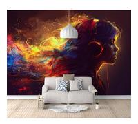 SPECUFX Custom Mural Self-adhesive Wallpaper for Walls 3D Dream girl golden light effect 100x70cm Art Wall Painting Living Room Bedroom Restaurant Dining Decor