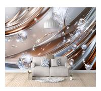 SPECUFX Custom Mural Self-adhesive Wallpaper for Walls 3D Grey glittering crystal ball 100x70cm Art Wall Painting Living Room Bedroom Restaurant Dining Decor