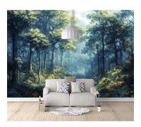 SPECUFX Custom Photo Self-adhesive Wallpaper Murals Forest fog landscape 100x70cm Panorama 3D Wall Mural Effect Poster for Living Room Bedroom Children's