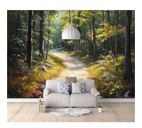 SPECUFX Custom Photo Self-adhesive Wallpaper Murals Green forest paths 100x70cm Panorama 3D Wall Mural Effect Poster for Living Room Bedroom Children's