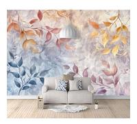 SPECUFX Custom Photo Self-adhesive Wallpaper Murals Watercolor leaves pink gold 100x70cm Panorama 3D Wall Mural Effect Poster for Living Room Bedroom Children's