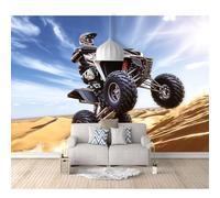 SPECUFX Custom Photo Self-adhesive Wallpaper Wall Covering Extreme sport motocross 100x70cm 3D Mural Painting for Bedroom Walls Living Room The Effect border