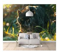 SPECUFX Custom Photo Self-adhesive Wallpaper Wall Covering Wildlife panthers 100x70cm 3D Mural Painting for Bedroom Walls Living Room The Effect border