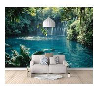 SPECUFX Custom Photo Wallpapers 3D Forest, waterfall, tree, sunshine, nature, scenery 100x70cm Wall Paper Murals Living Room Tv Sofa Bedroom Study Decor Removable Posters Art