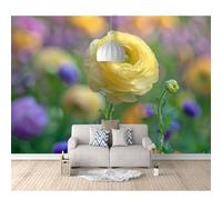 SPECUFX Custom Self-adhesive Wallpaper 3D Mural Botanical garden with flowers 100x70cm Wall Wear Resistant Decoration for Study Room Living Backdrop Covering Photo